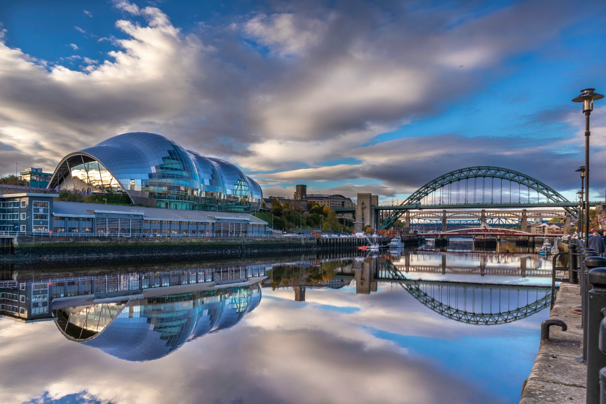 Newcastle Quayside and Tyne Bridge